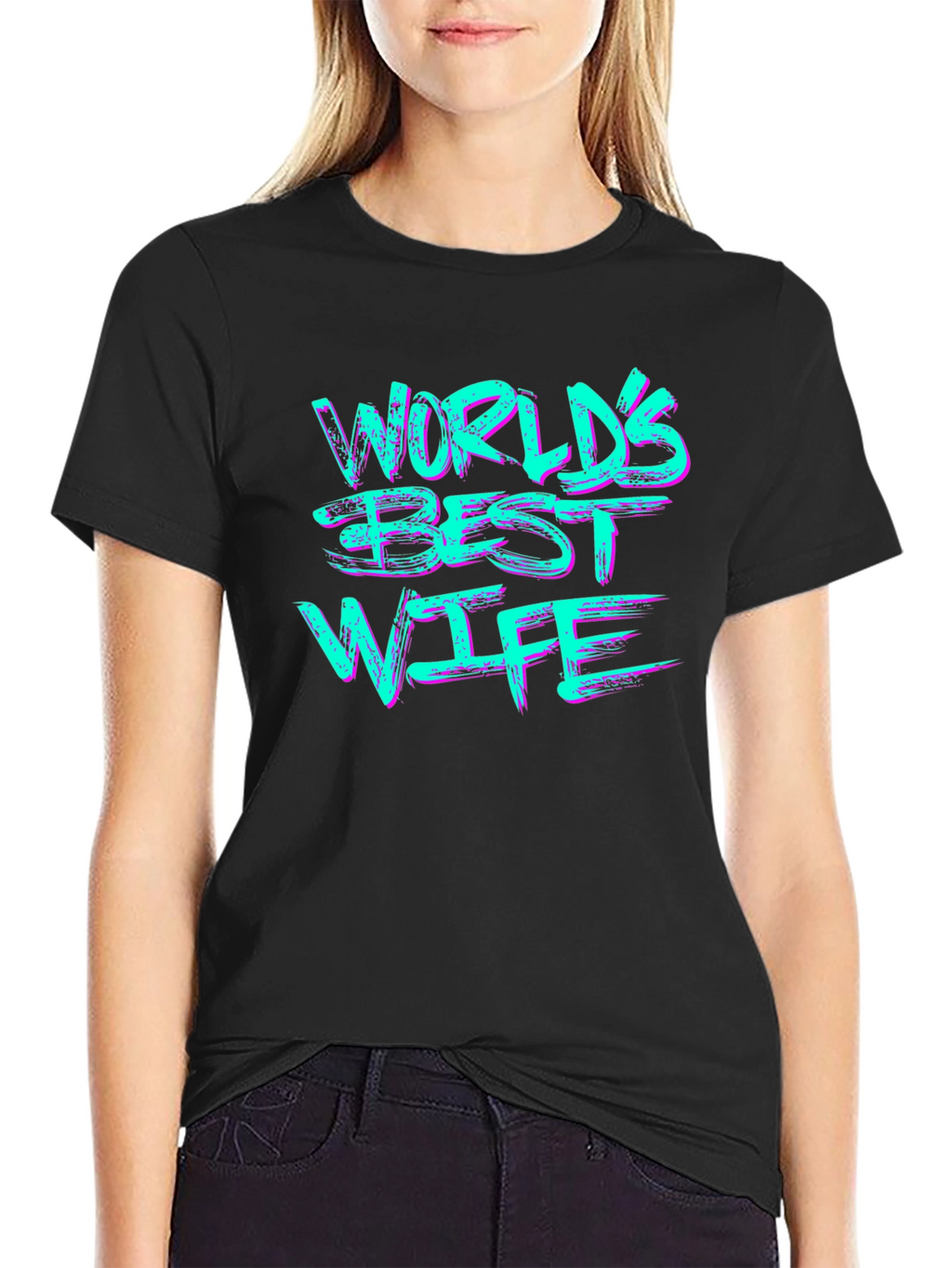 Worlds Best Wife T-Shirt Black Graphic Tee