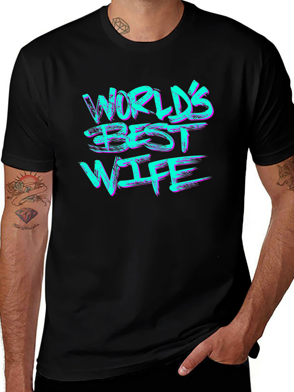 Worlds Best Wife T-Shirt Black Graphic Tee