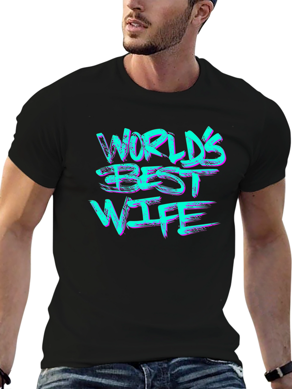 Worlds Best Wife T-Shirt Black Graphic Tee