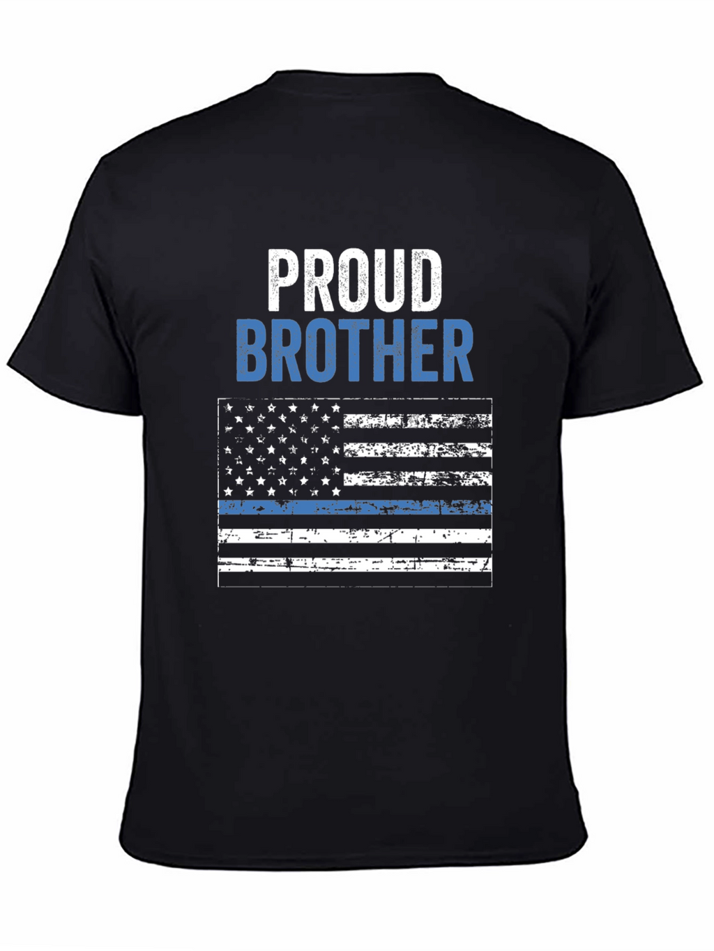Proud Brother Thin Blue Line Flag T-Shirt
