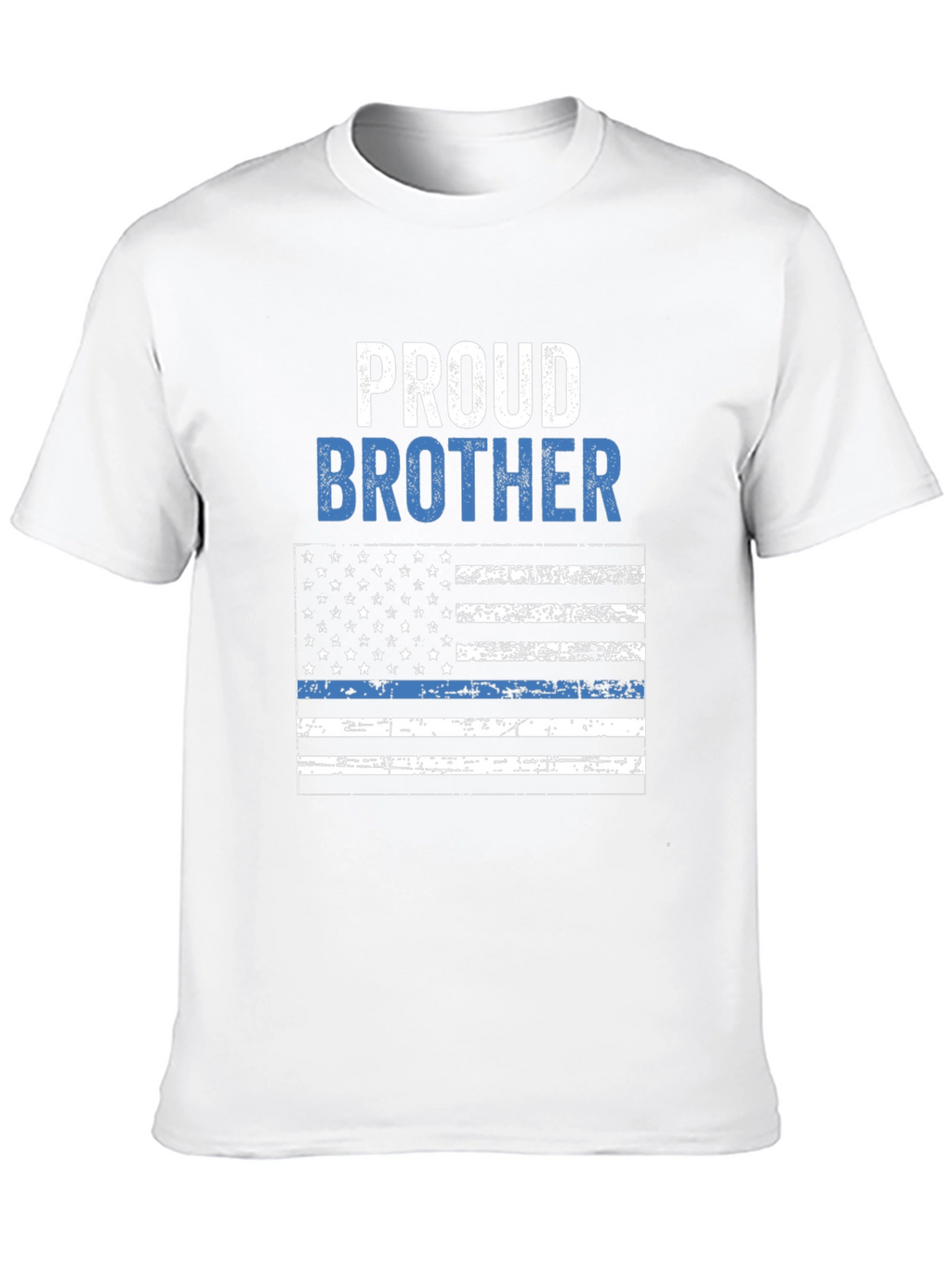 Proud Brother Thin Blue Line Flag T-Shirt