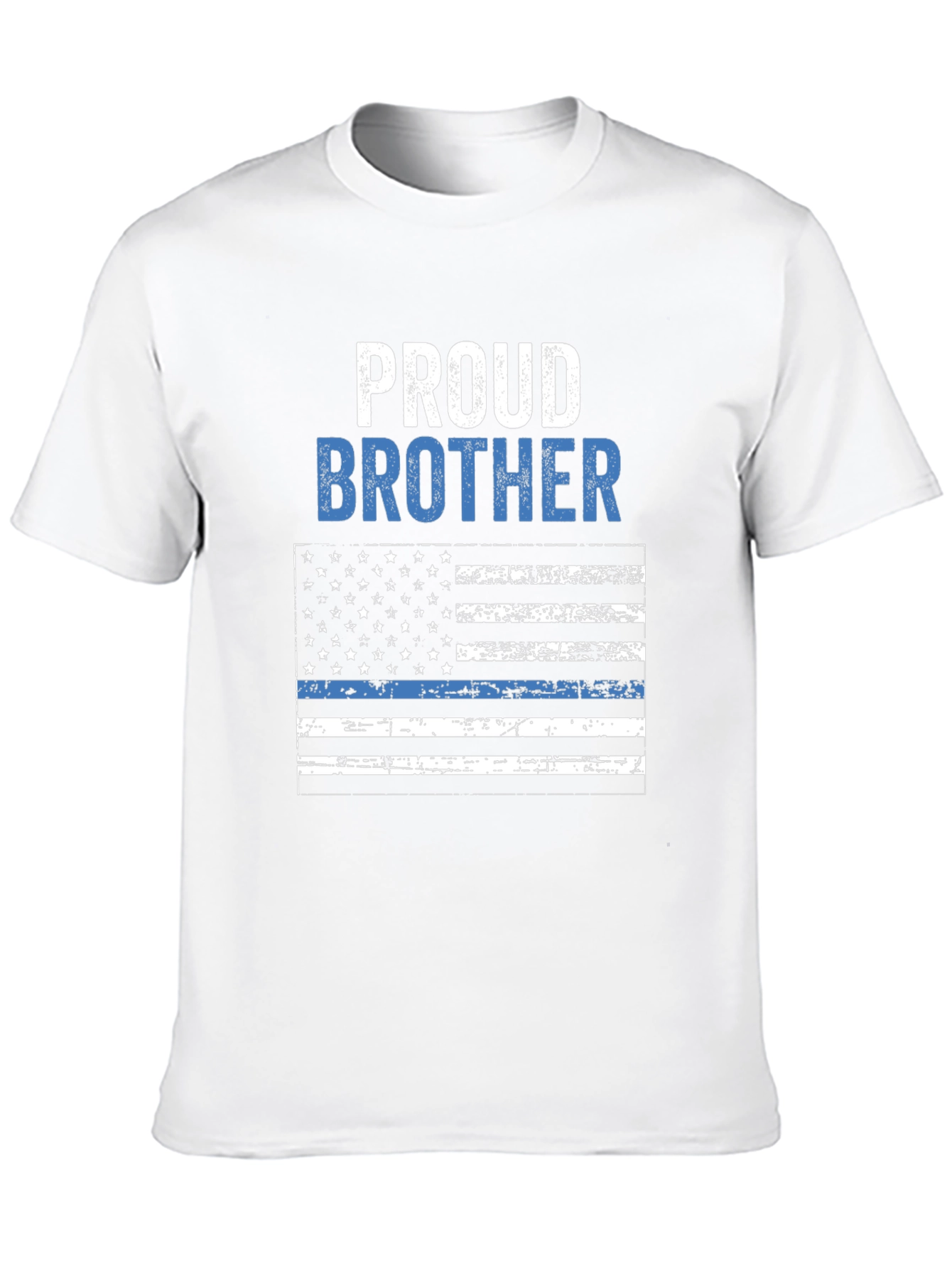 Proud Brother Thin Blue Line Flag T-Shirt