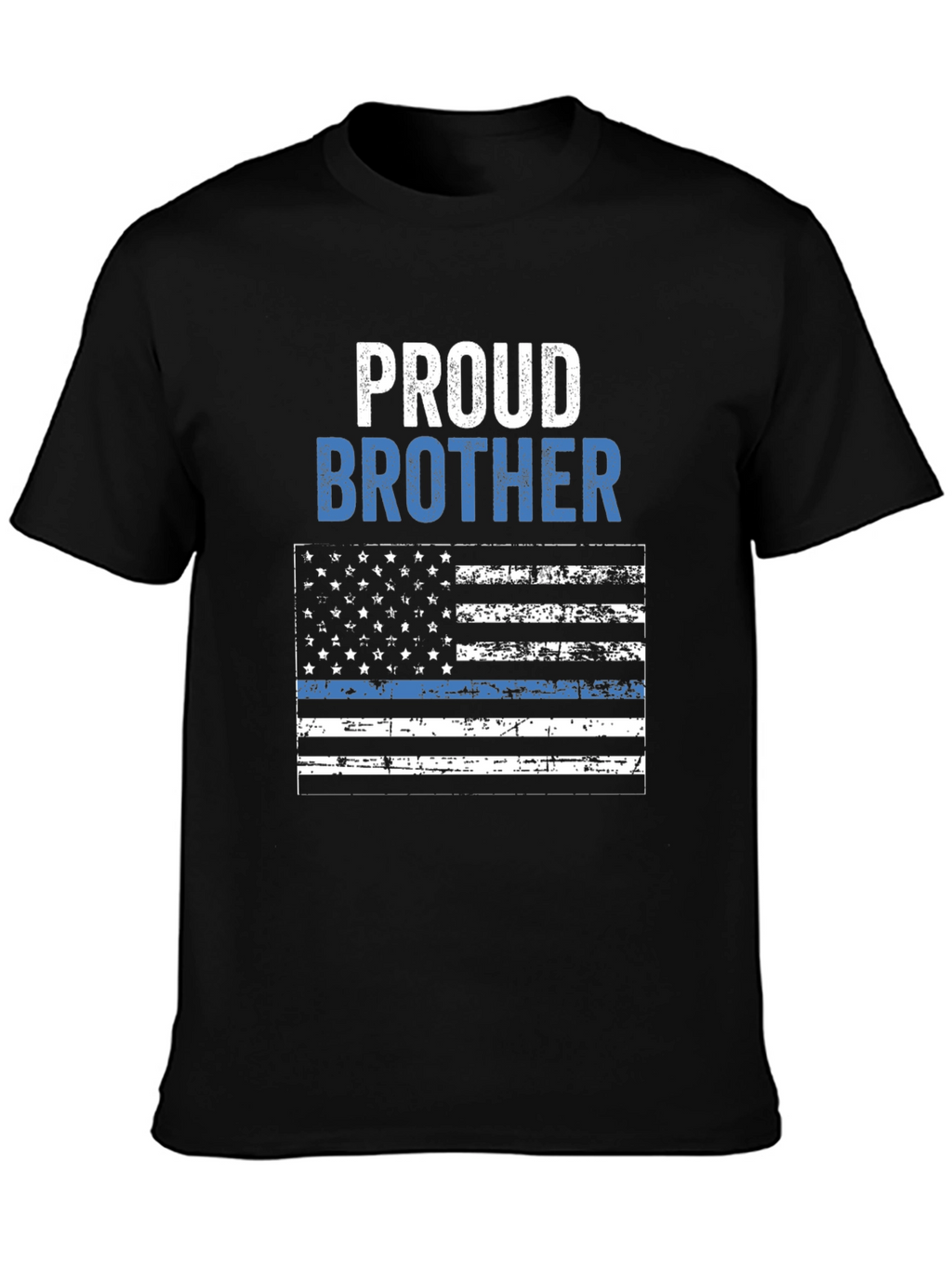 Proud Brother Thin Blue Line Flag T-Shirt