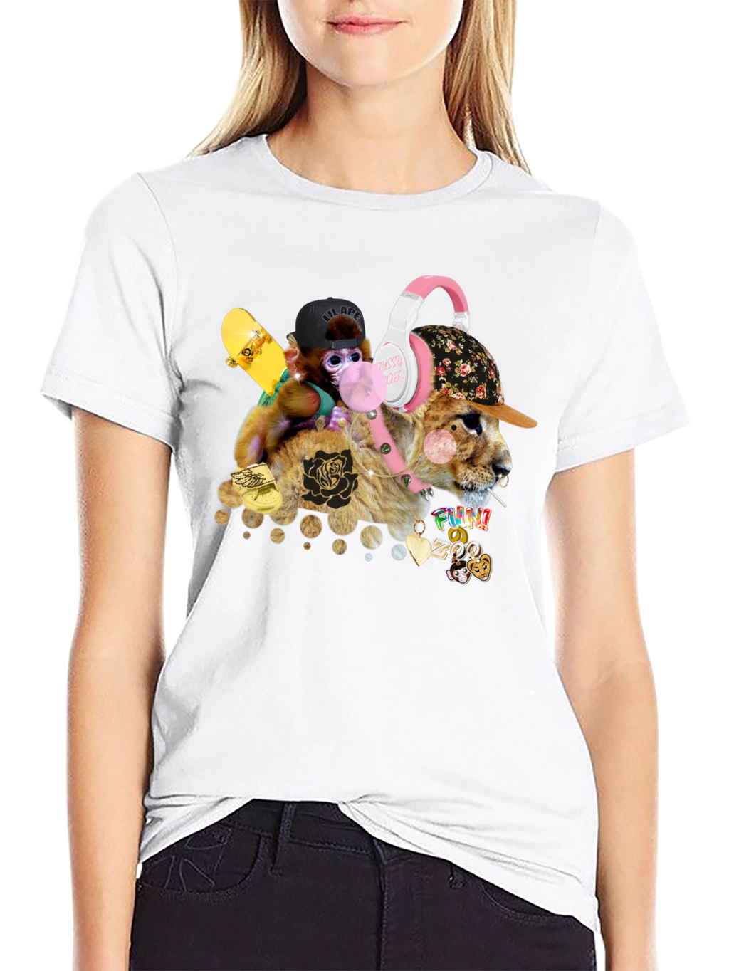 Funny Zoo Black T-Shirt