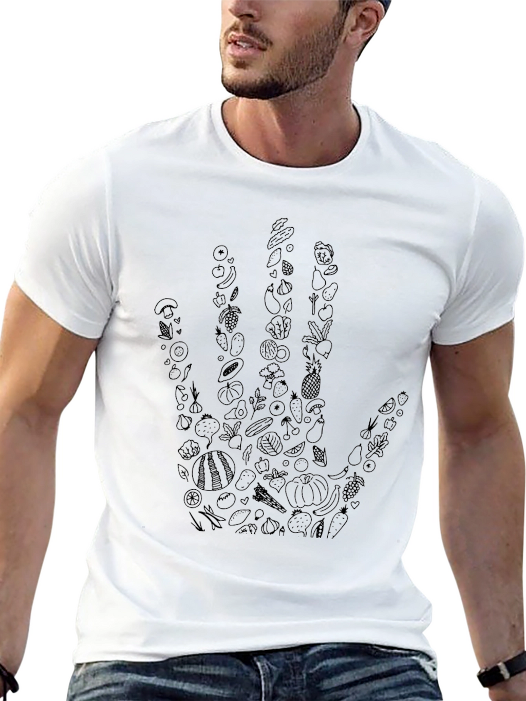 Hand Made of Produce Graphic Tee - Black