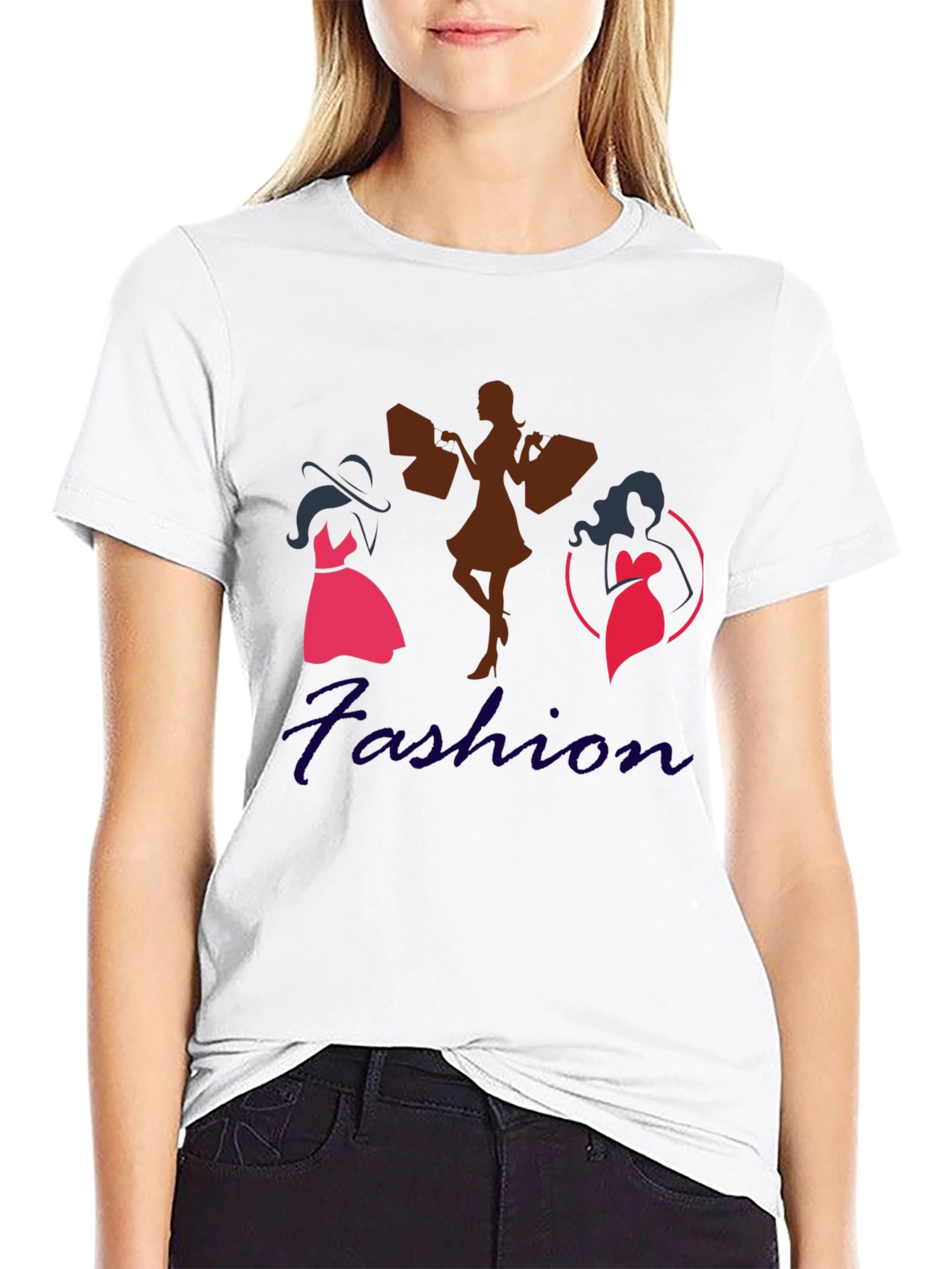 Fashion Illustration Black T-Shirt