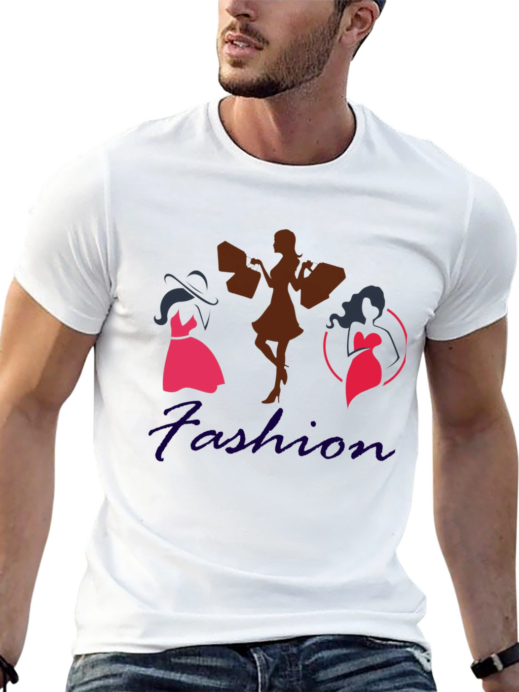 Fashion Illustration Black T-Shirt