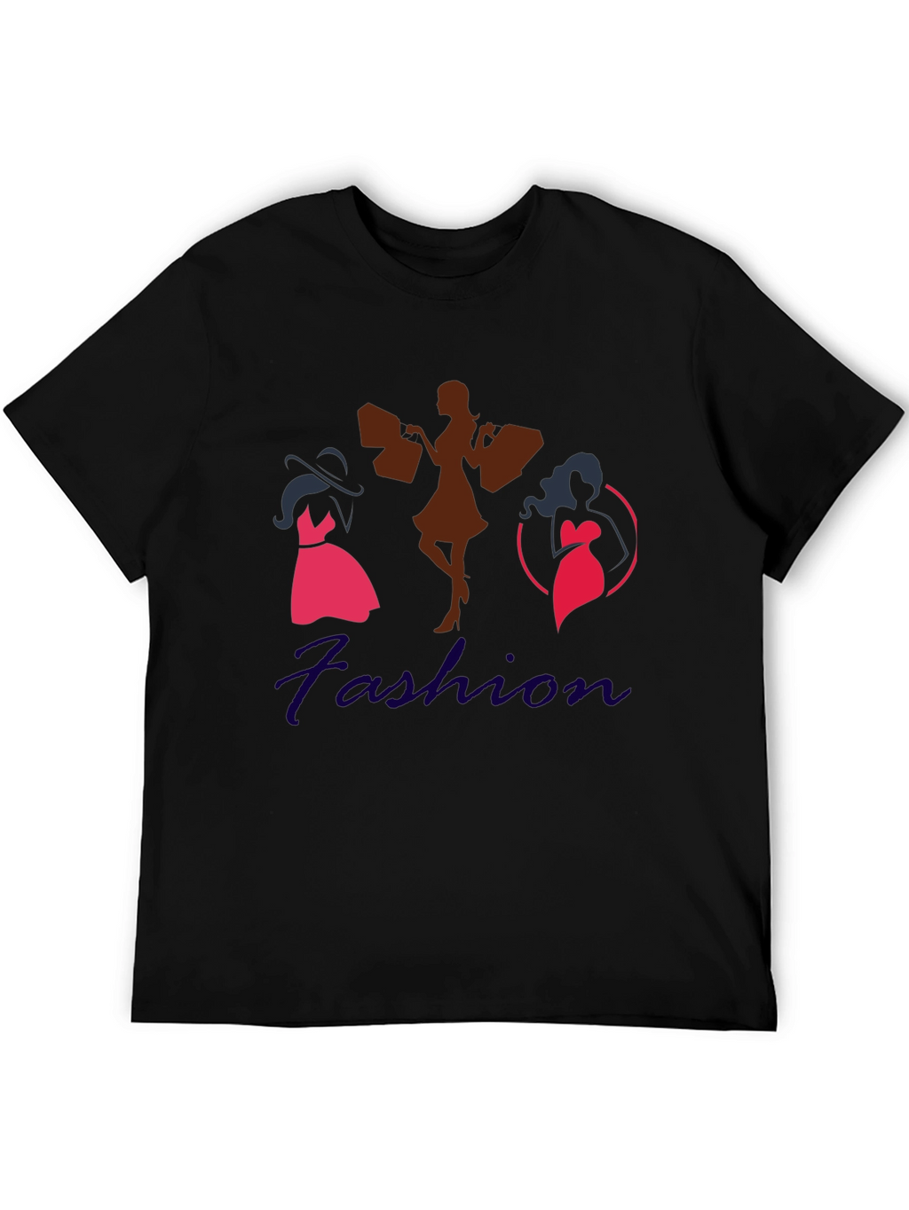 Fashion Illustration Black T-Shirt