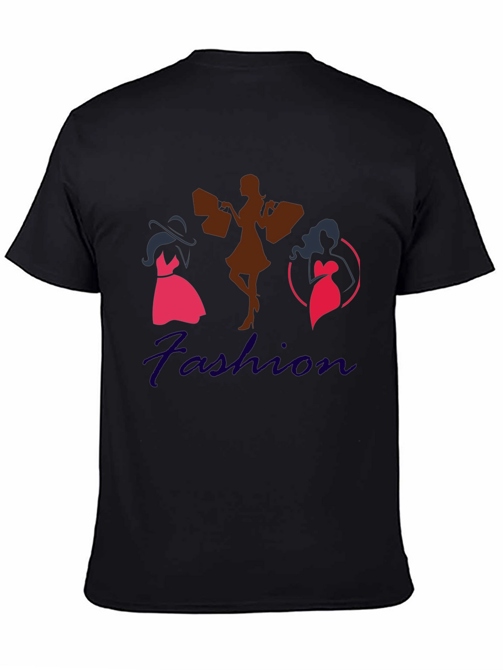 Fashion Illustration Black T-Shirt