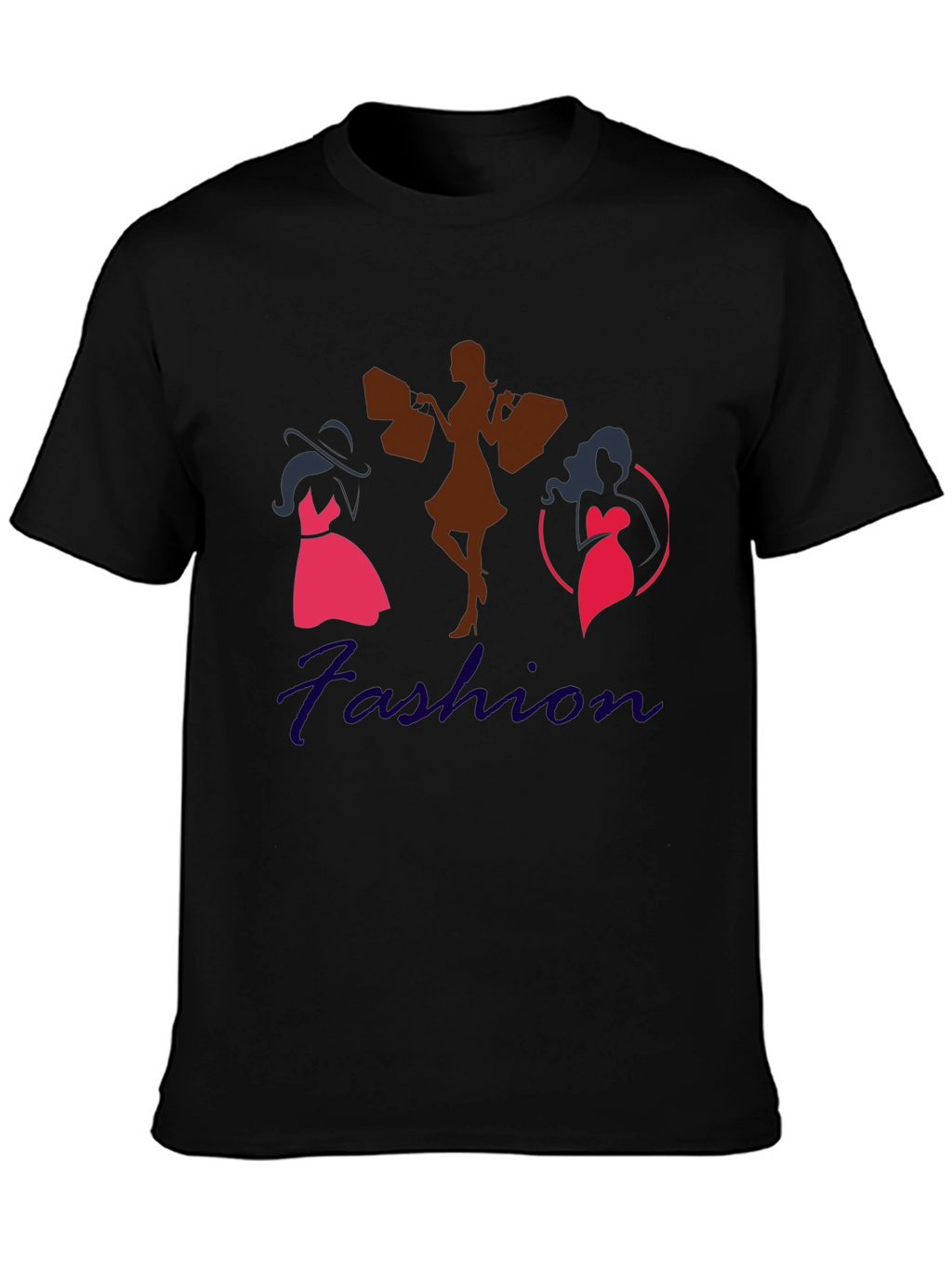 Fashion Illustration Black T-Shirt