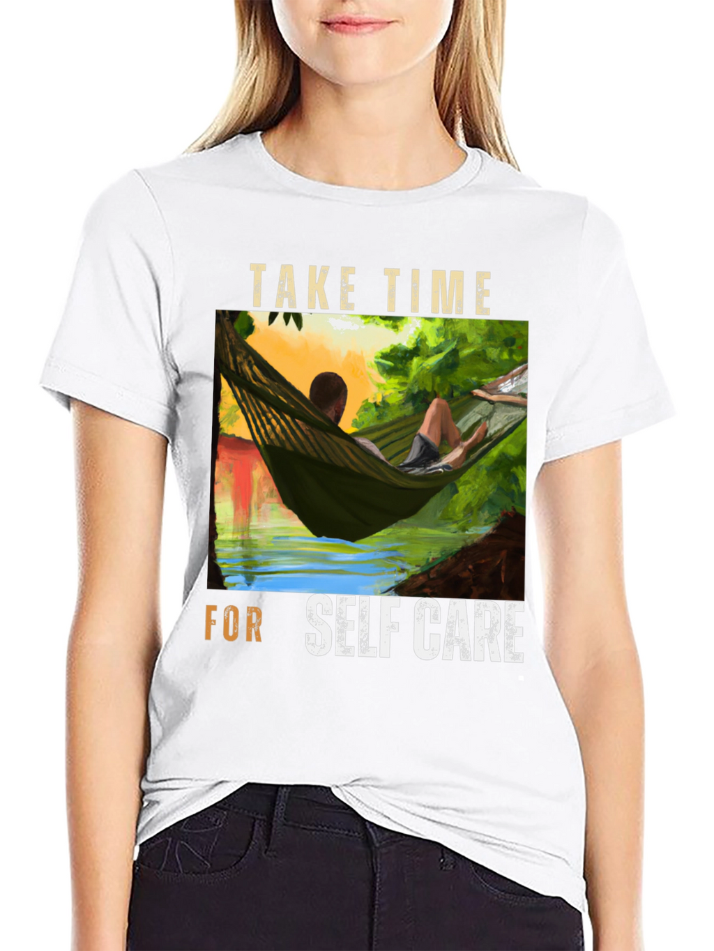 Relaxing Hammock Graphic Tee - Self Care T-Shirt