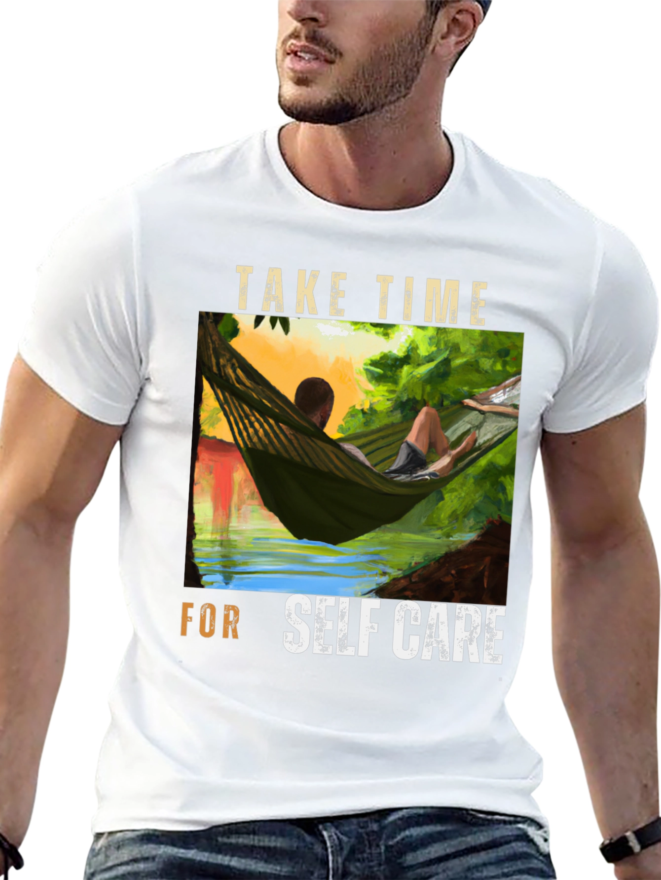 Relaxing Hammock Graphic Tee - Self Care T-Shirt