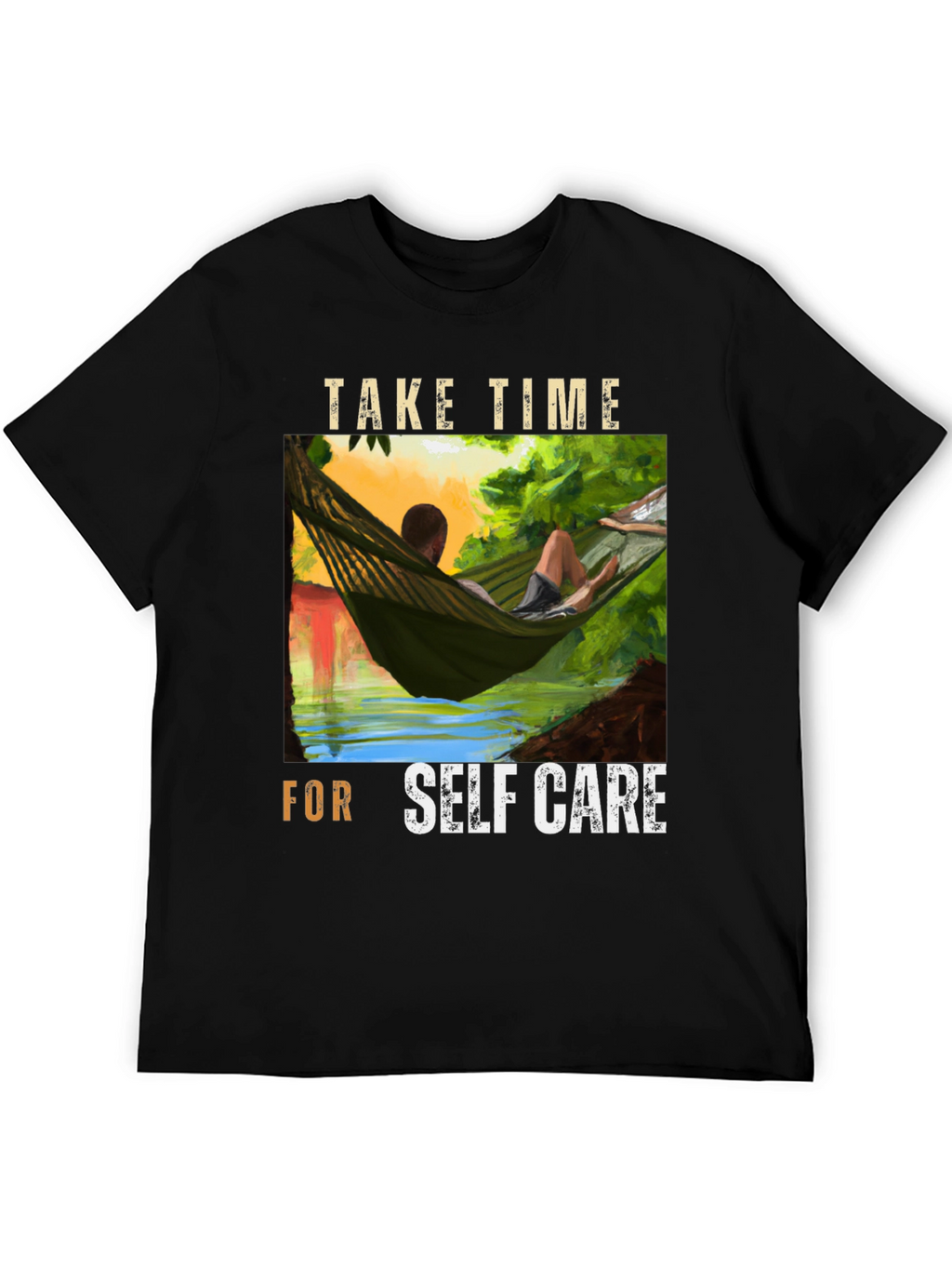 Relaxing Hammock Graphic Tee - Self Care T-Shirt