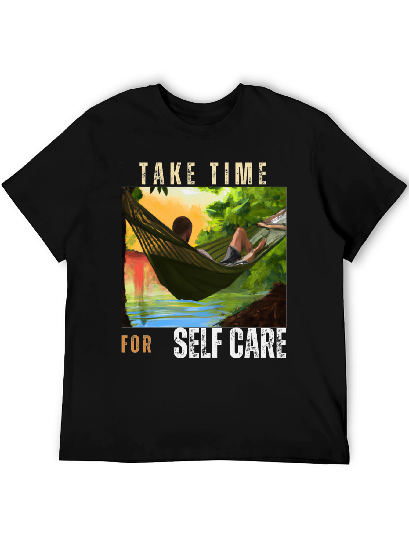 Relaxing Hammock Graphic Tee - Self Care T-Shirt