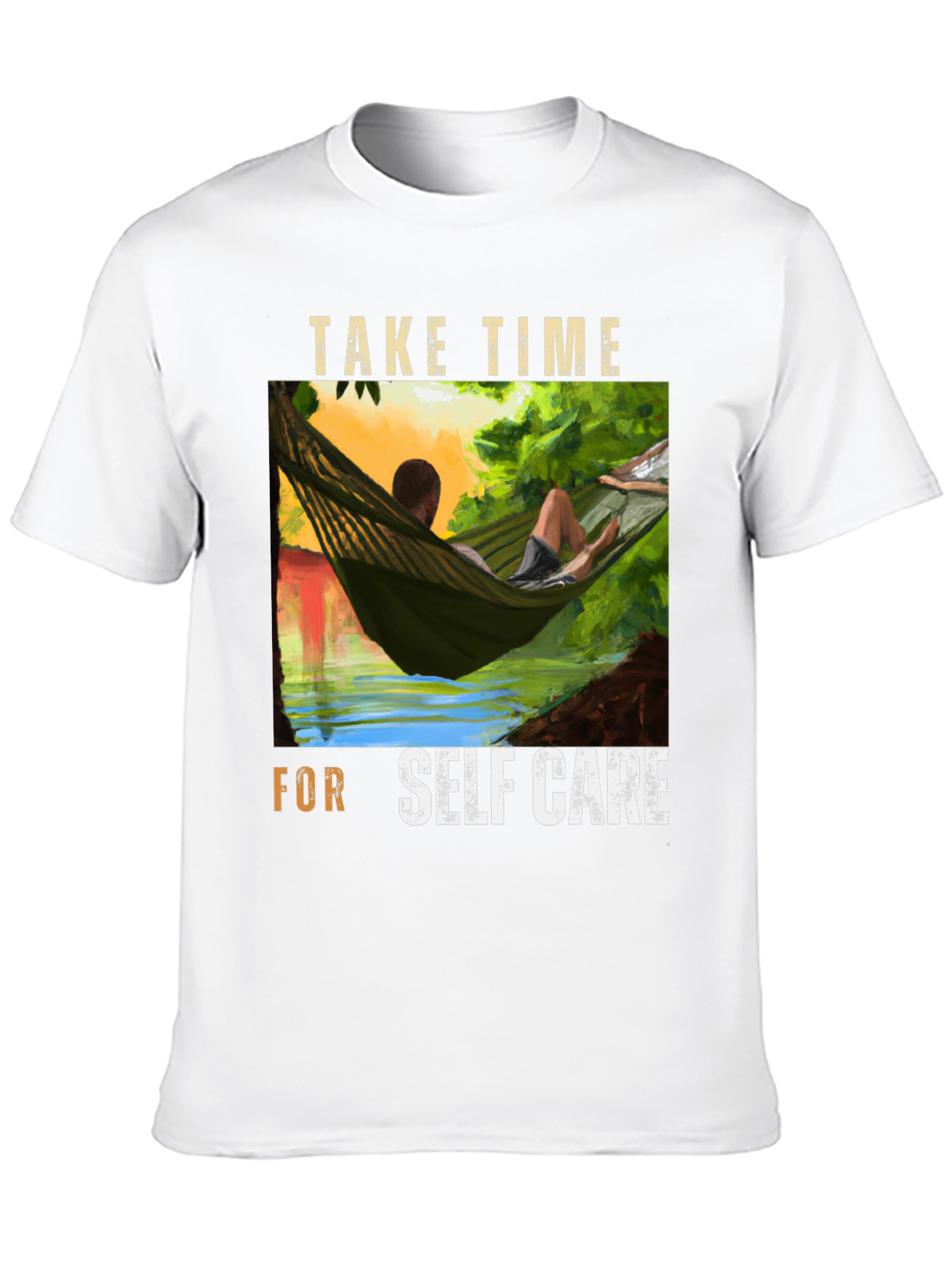 Relaxing Hammock Graphic Tee - Self Care T-Shirt