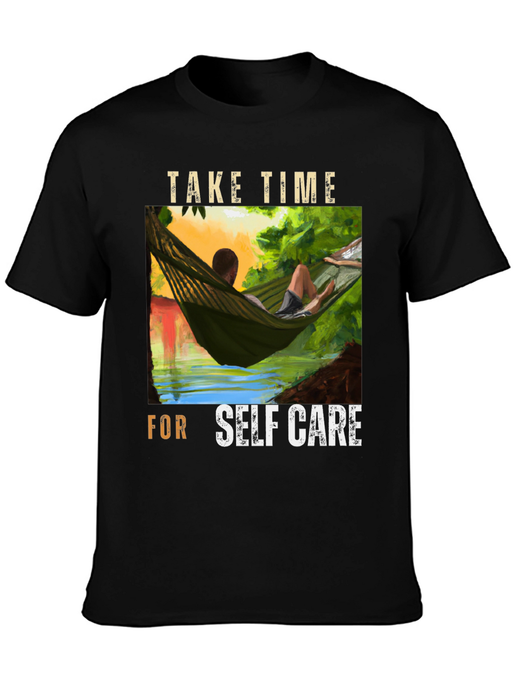 Relaxing Hammock Graphic Tee - Self Care T-Shirt