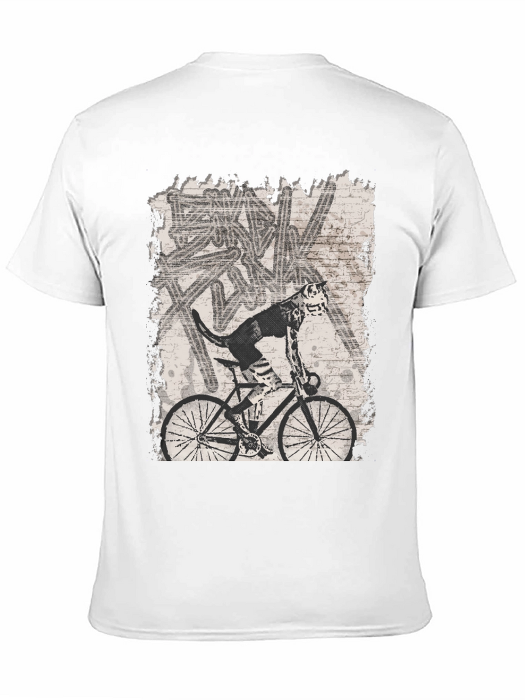 Dog on Bike Graphic Tee - Black