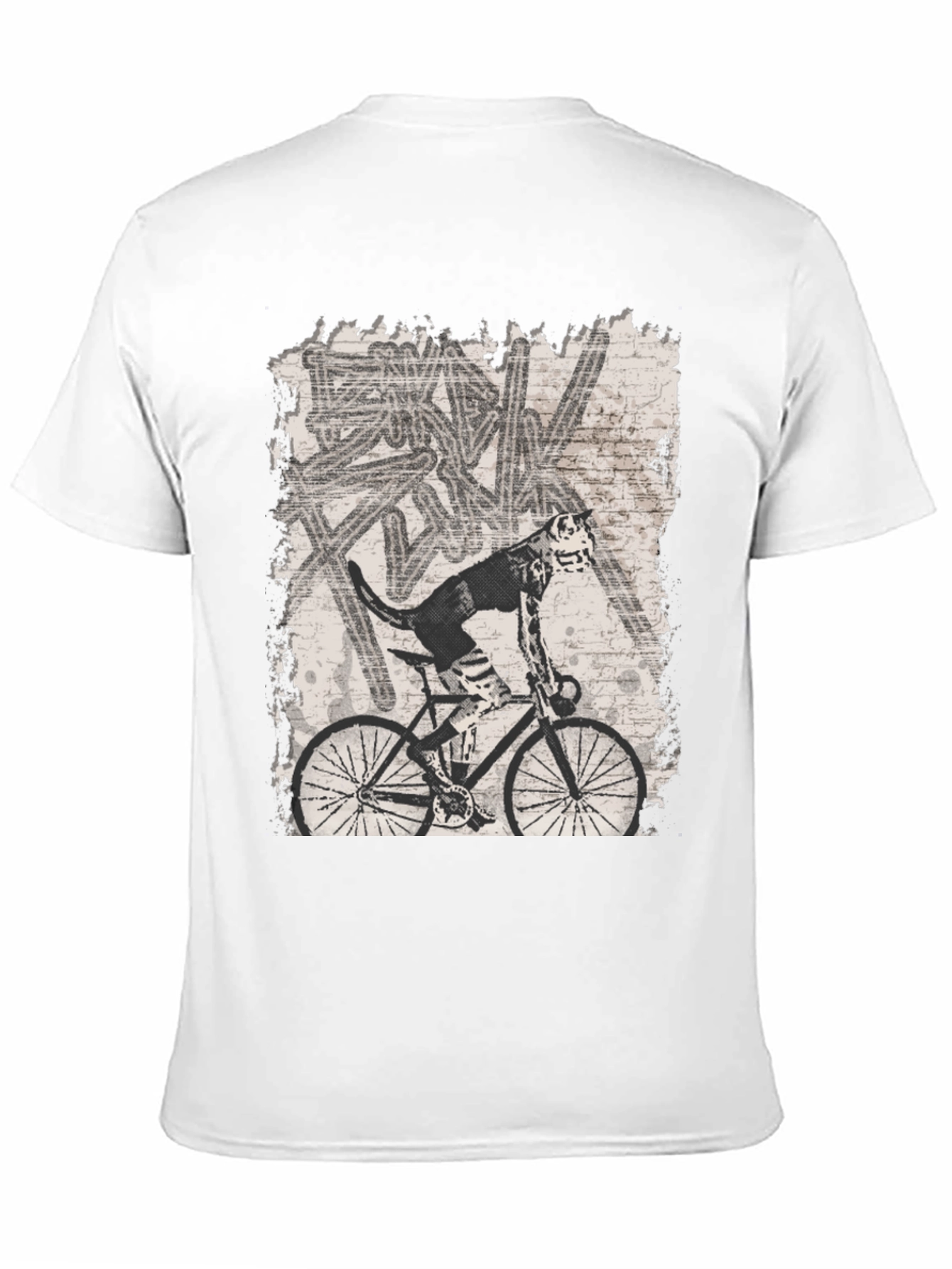 Dog on Bike Graphic Tee - Black
