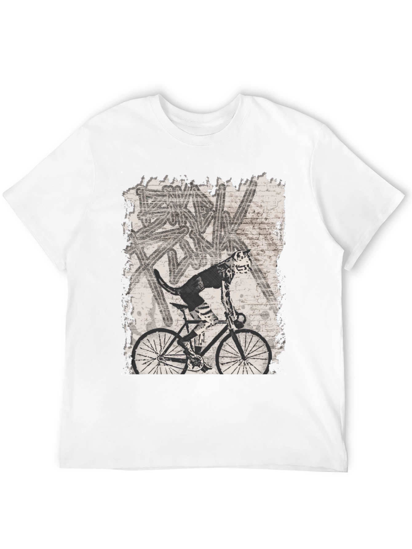 Dog on Bike Graphic Tee - Black