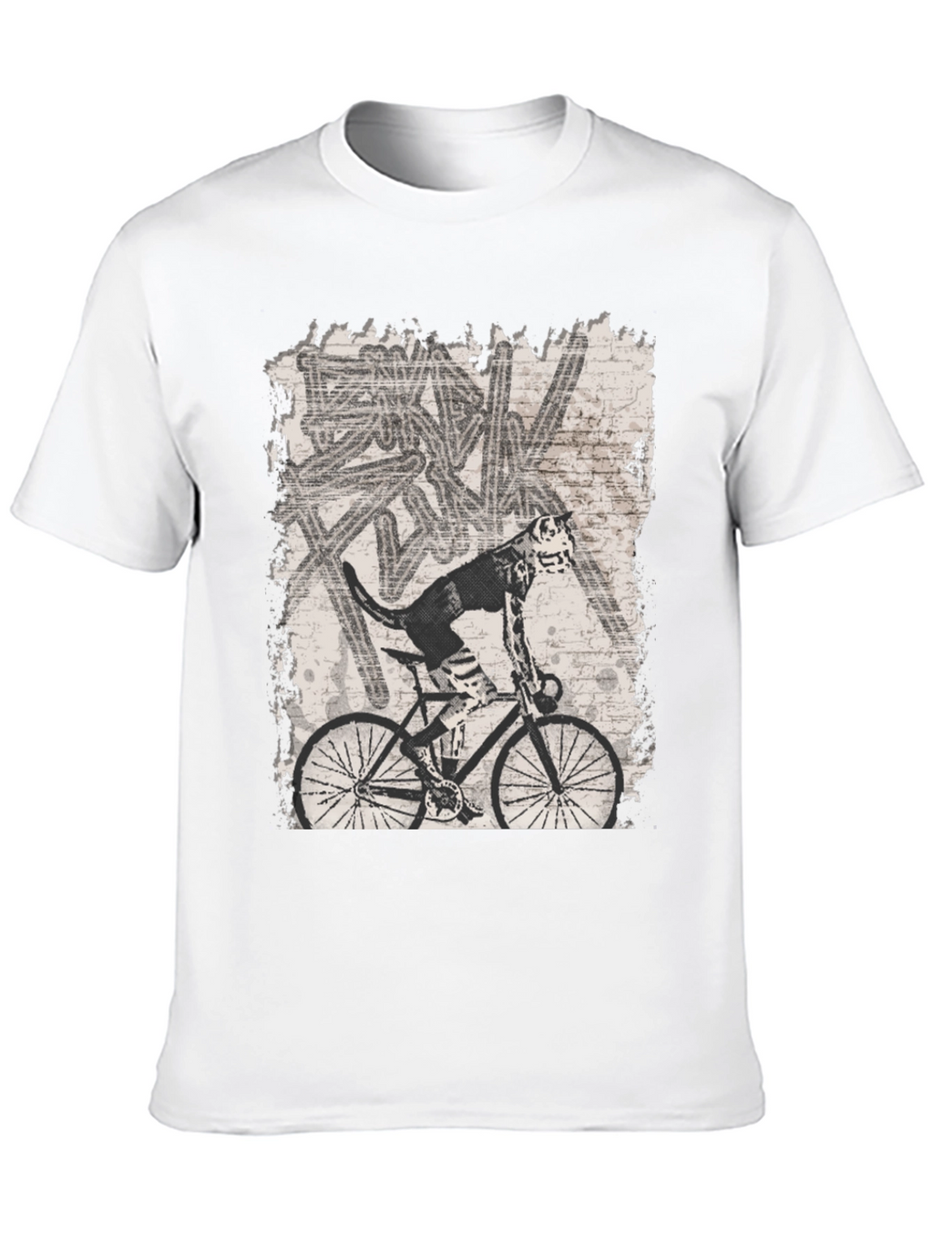 Dog on Bike Graphic Tee - Black