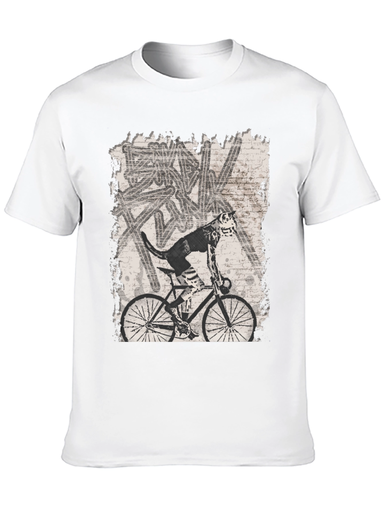 Dog on Bike Graphic Tee - Black