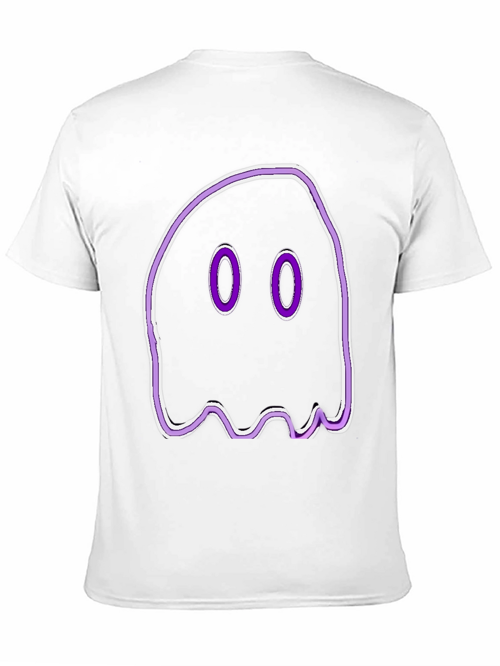 Spooky Ghost Graphic Tee - Black Cotton T-Shirt