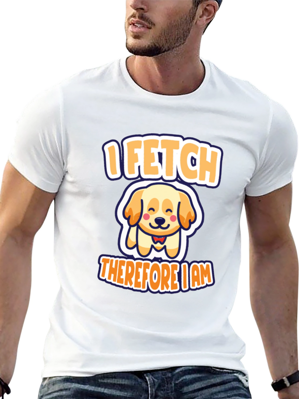 I Fetch Therefore I Am Dog T-Shirt