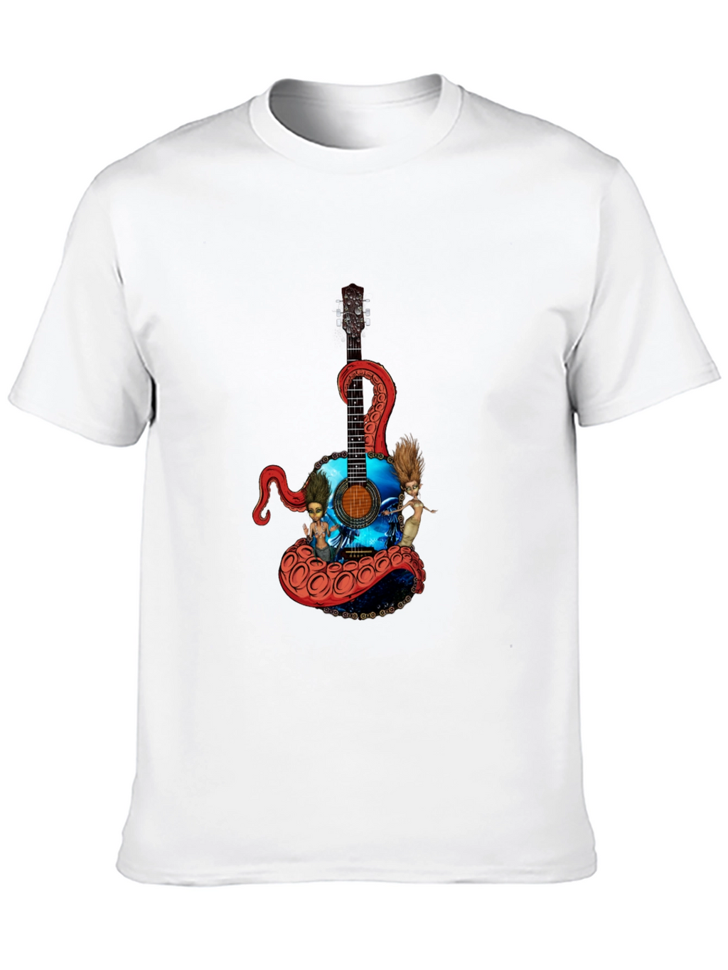 Octopus Guitar Graphic T-Shirt
