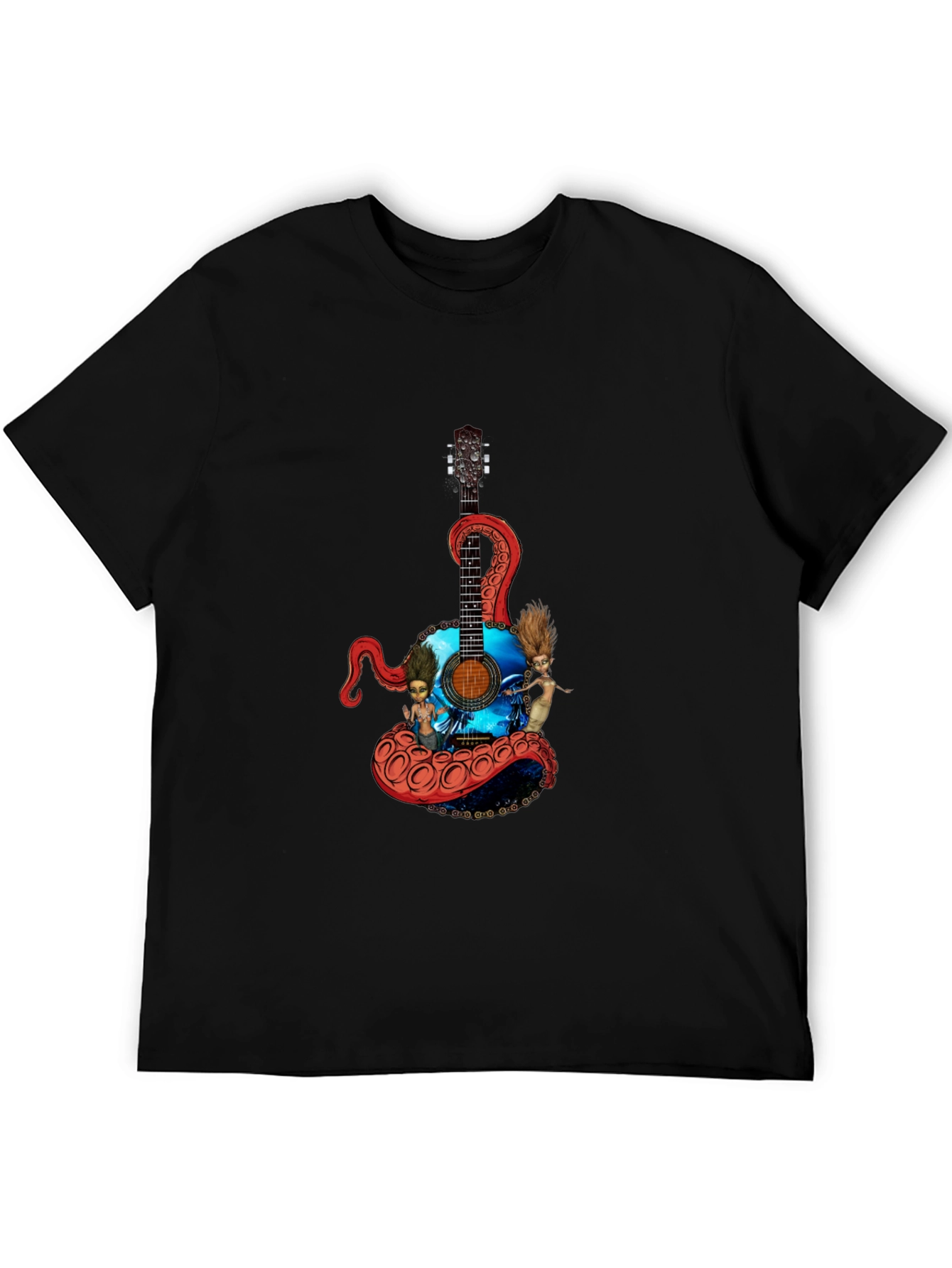 Octopus Guitar Graphic T-Shirt