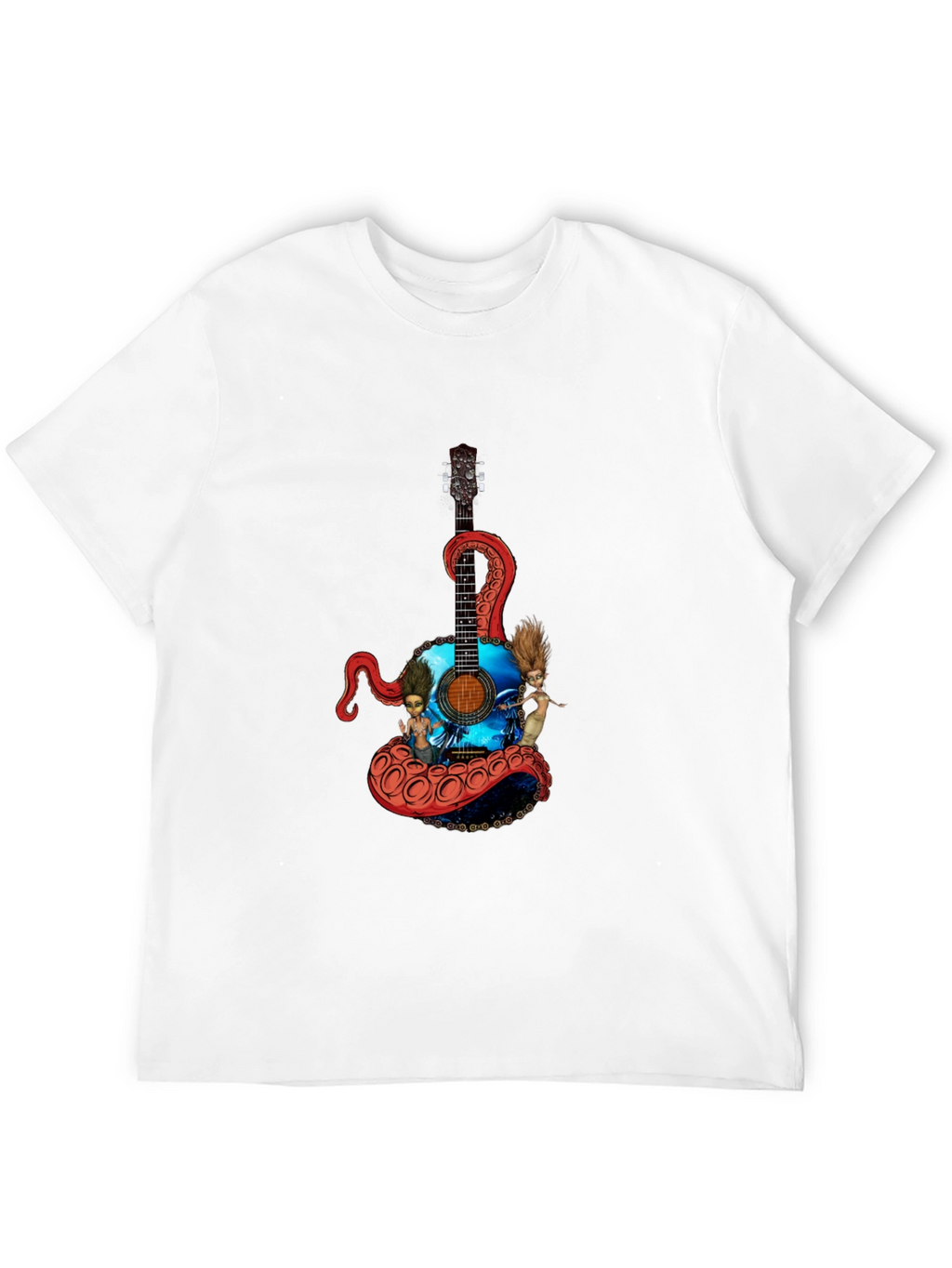 Octopus Guitar Graphic T-Shirt