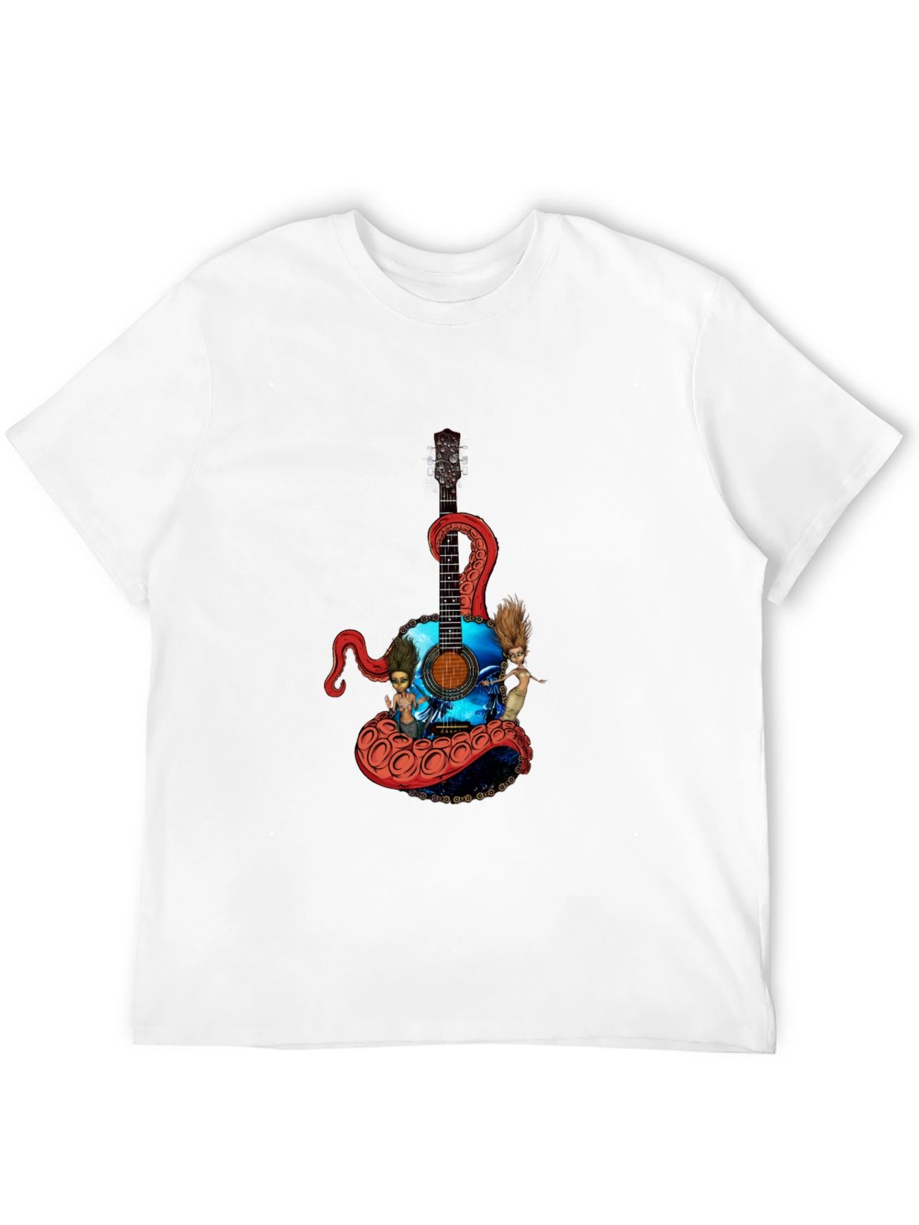 Octopus Guitar Graphic T-Shirt