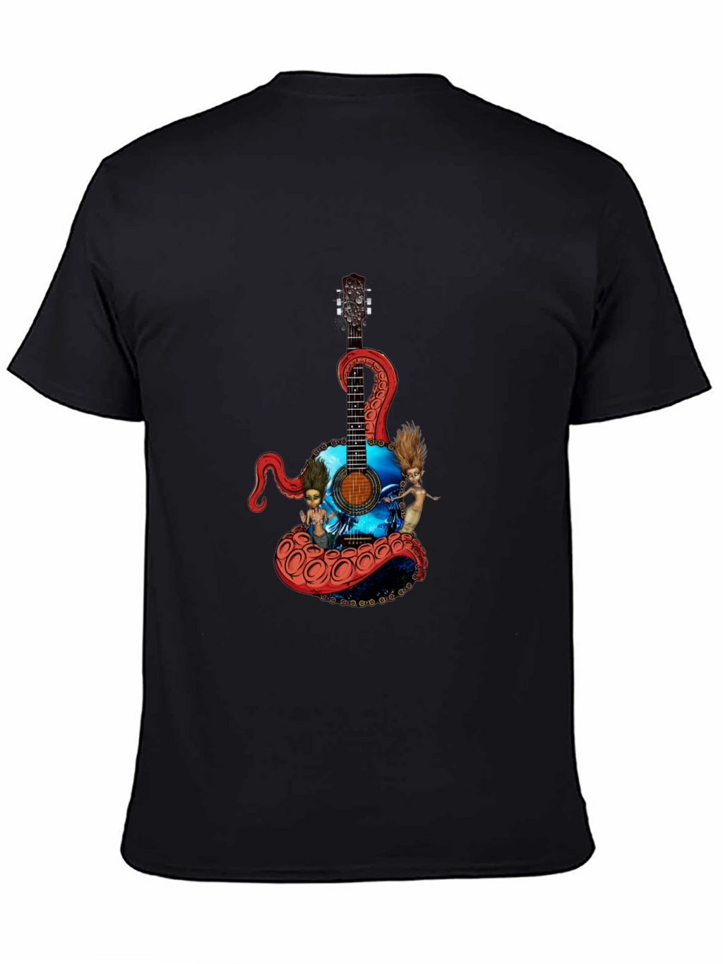 Octopus Guitar Graphic T-Shirt
