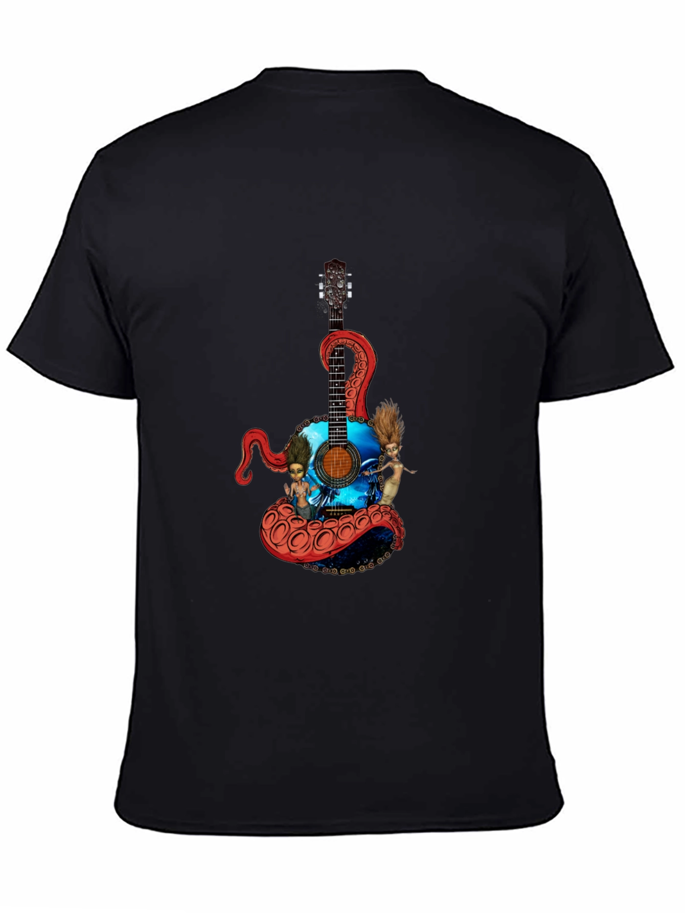 Octopus Guitar Graphic T-Shirt