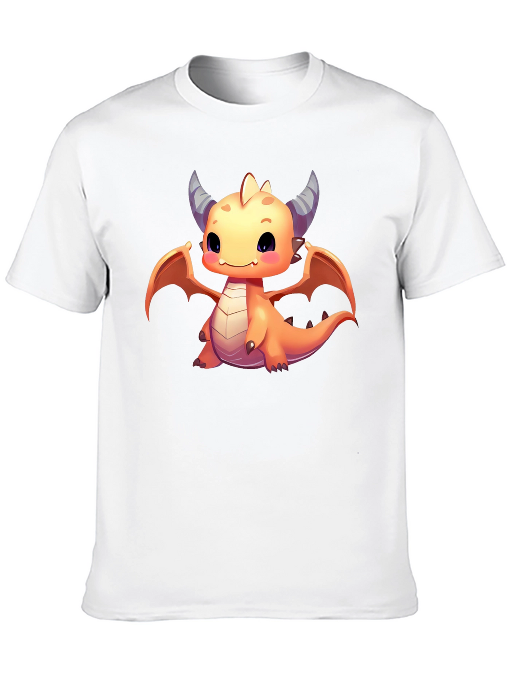 Cute Dragon Graphic T-Shirt - Black Cotton Tee