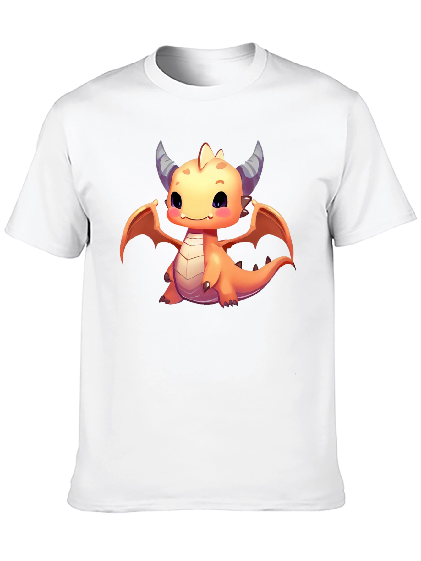 Cute Dragon Graphic T-Shirt - Black Cotton Tee
