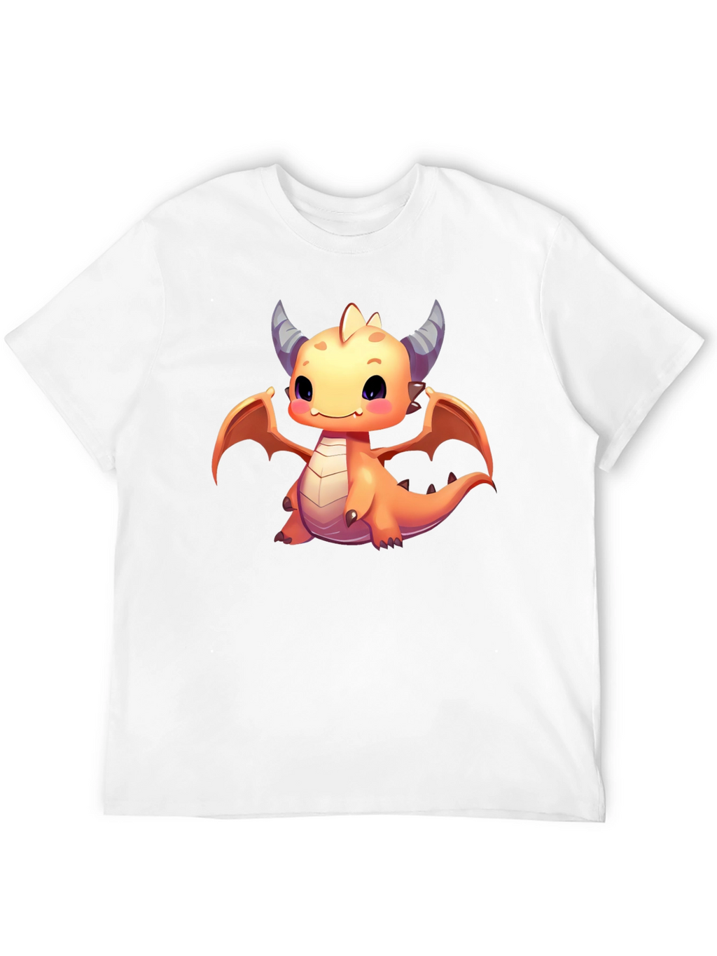 Cute Dragon Graphic T-Shirt - Black Cotton Tee
