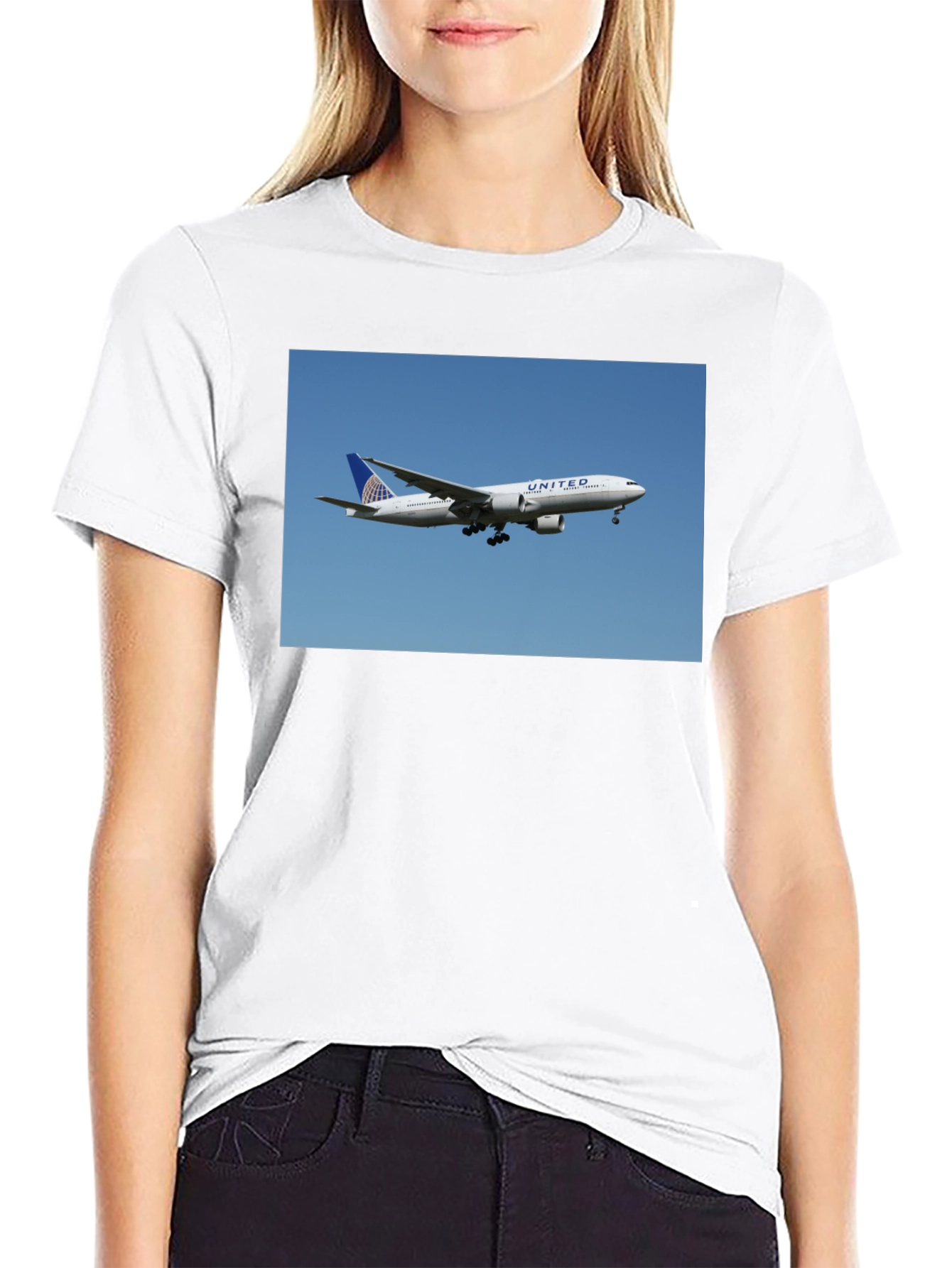 United Airlines Plane Graphic Tee