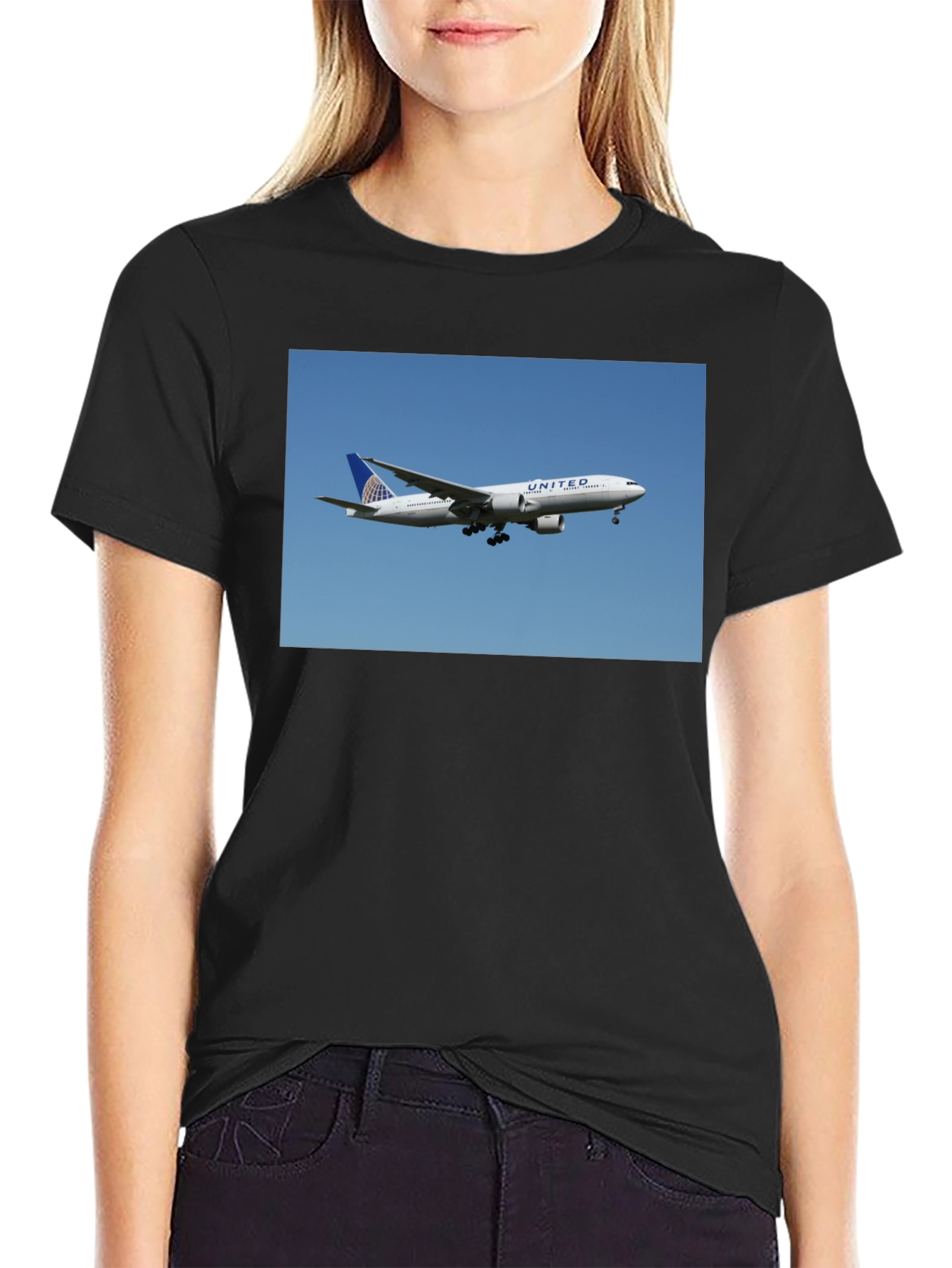United Airlines Plane Graphic Tee