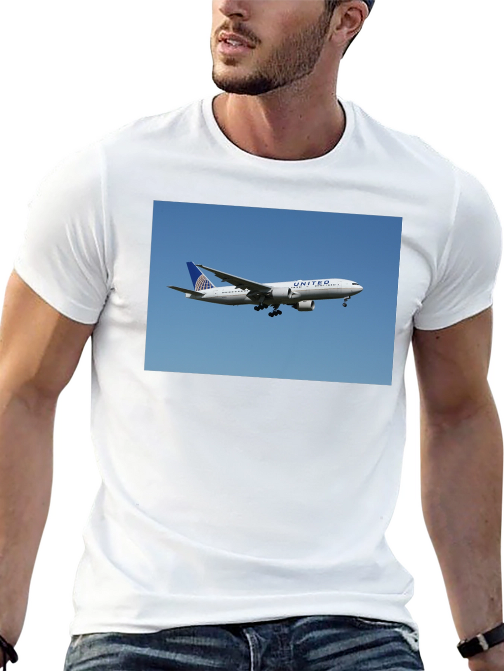 United Airlines Plane Graphic Tee