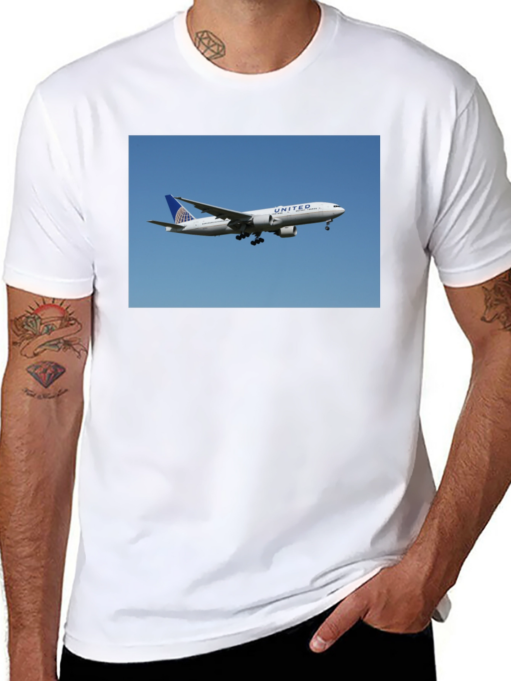 United Airlines Plane Graphic Tee