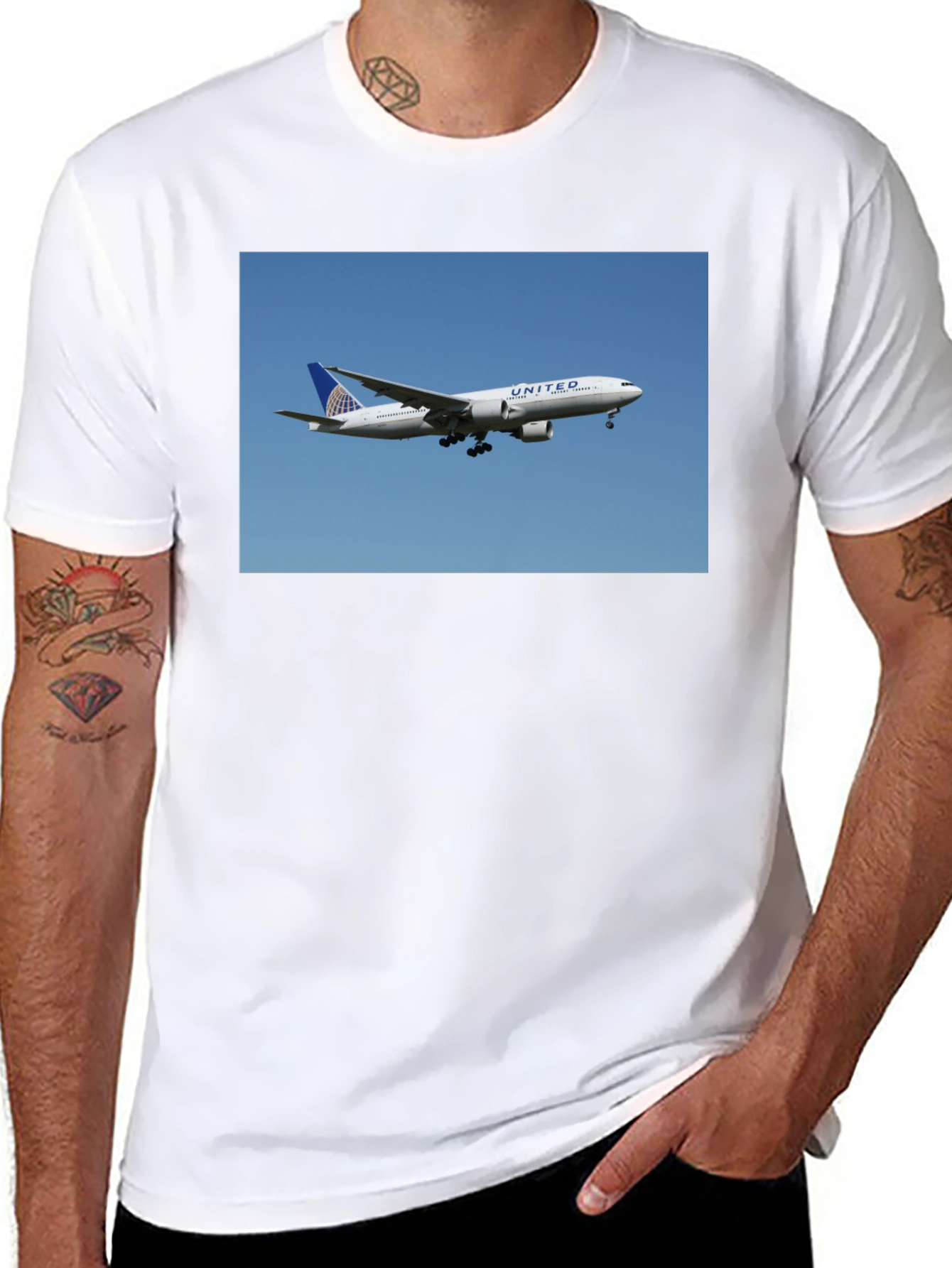 United Airlines Plane Graphic Tee