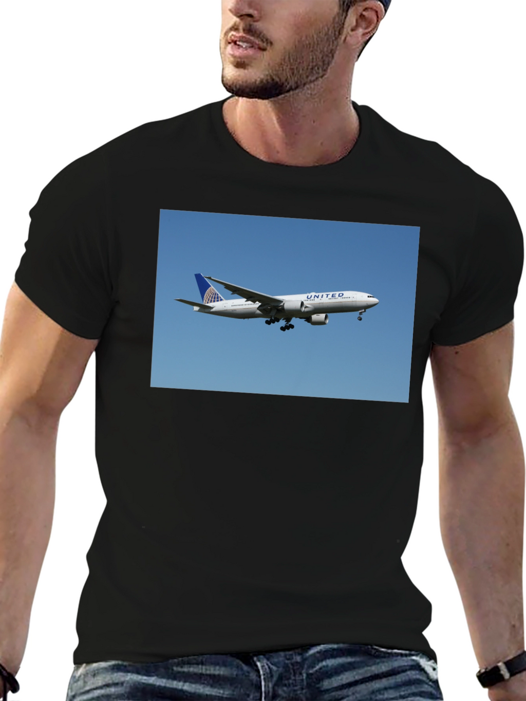 United Airlines Plane Graphic Tee