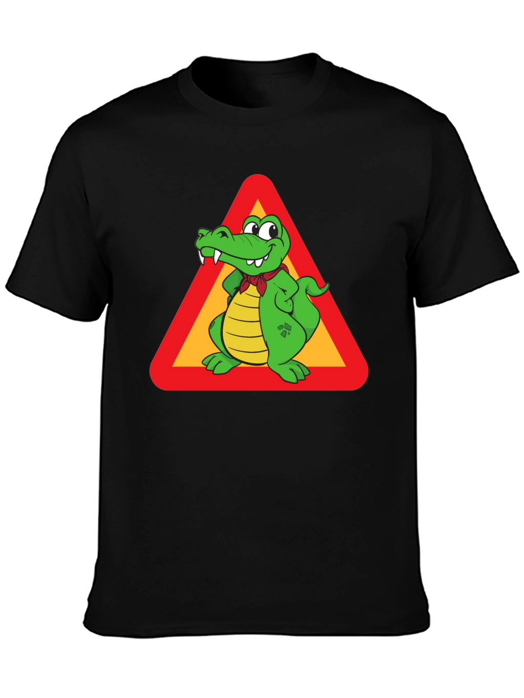 Cartoon Crocodile Sign Graphic Tee