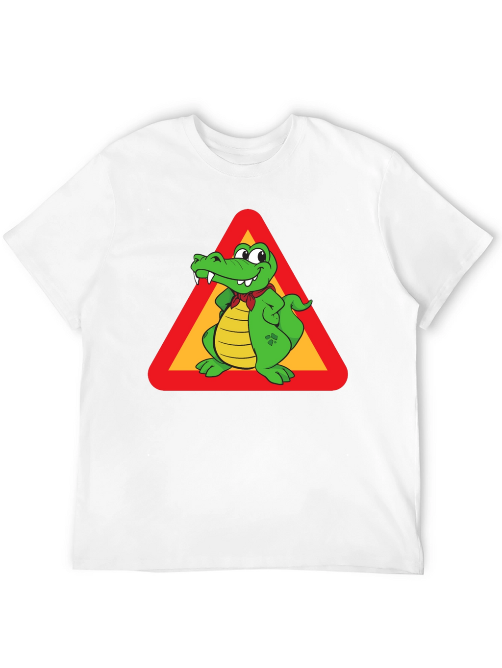 Cartoon Crocodile Sign Graphic Tee