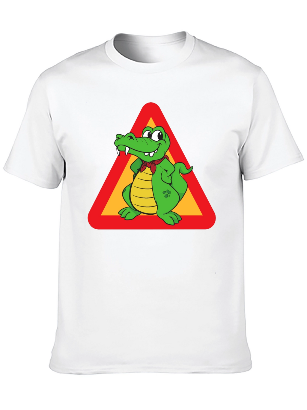 Cartoon Crocodile Sign Graphic Tee