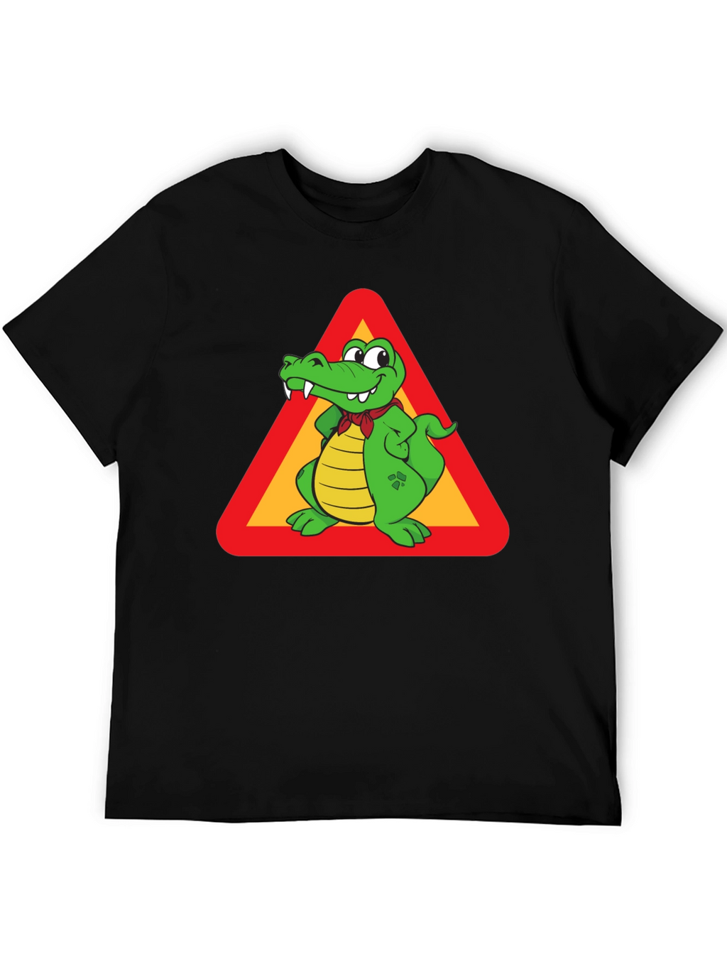 Cartoon Crocodile Sign Graphic Tee