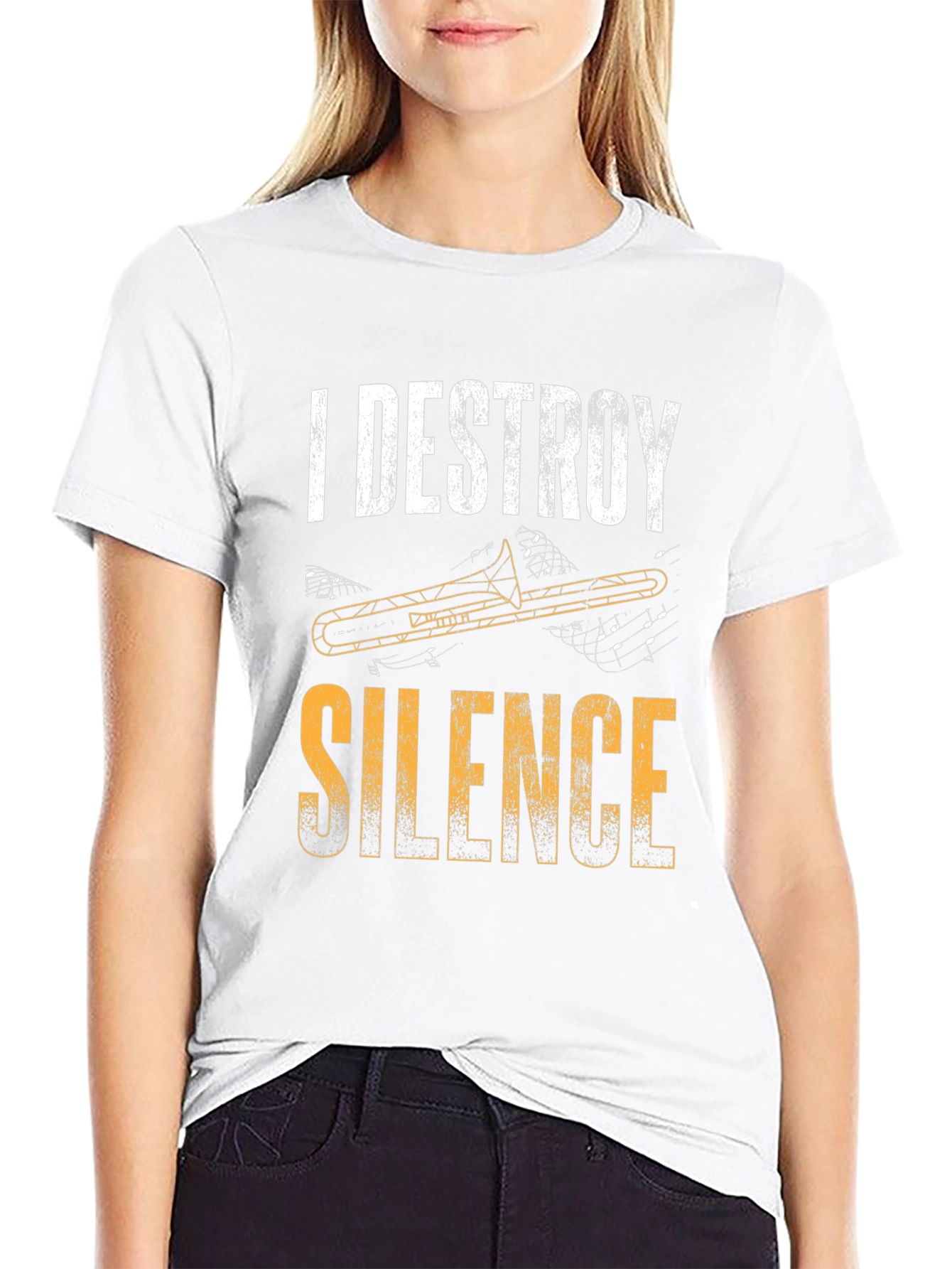 I Destroy Silence Trombone T-Shirt