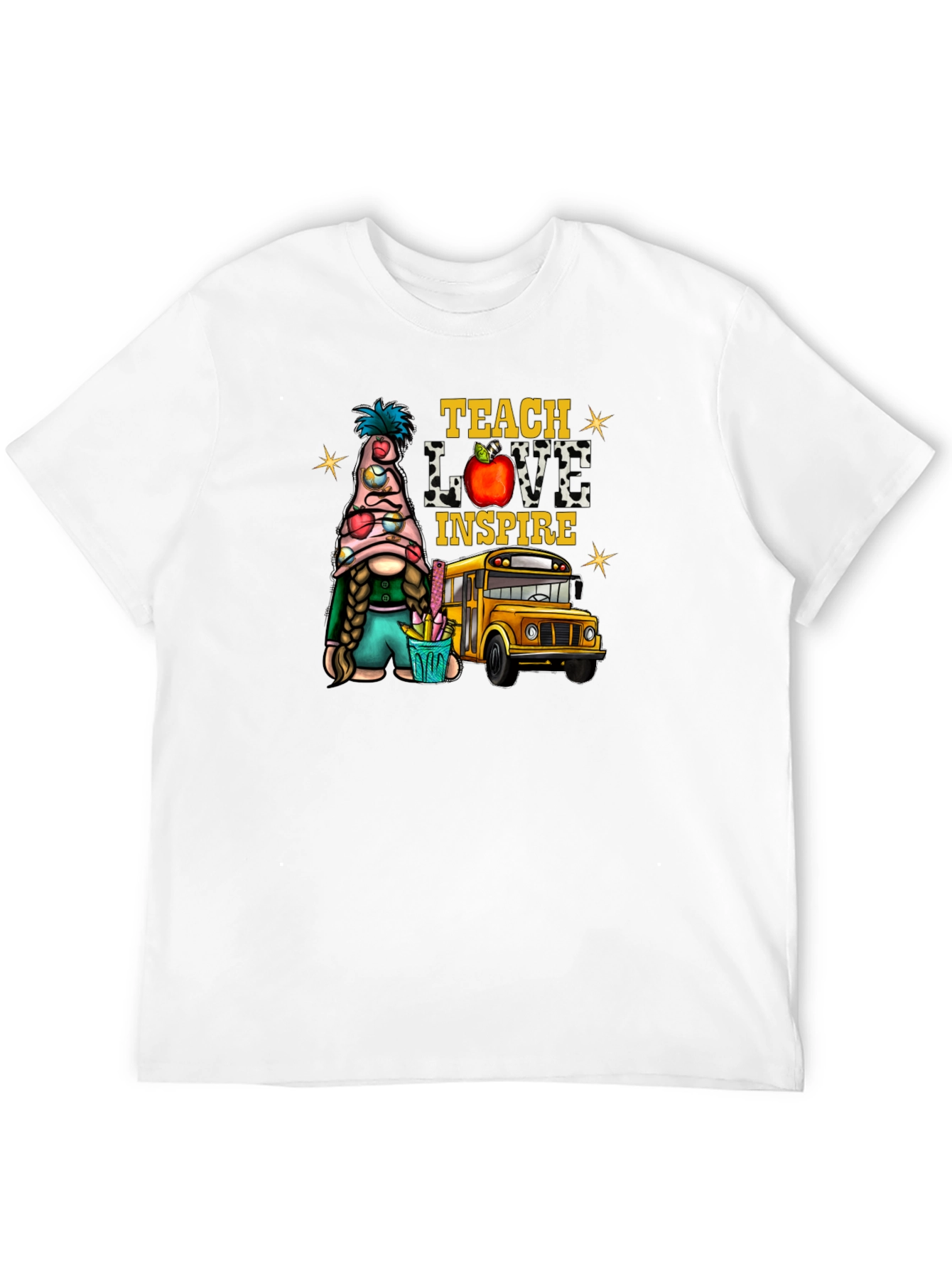 Teach Love Inspire Teacher Gnome T-Shirt