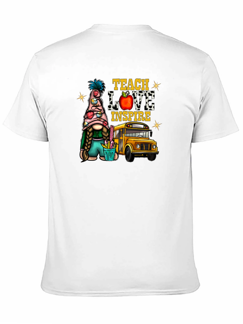 Teach Love Inspire Teacher Gnome T-Shirt