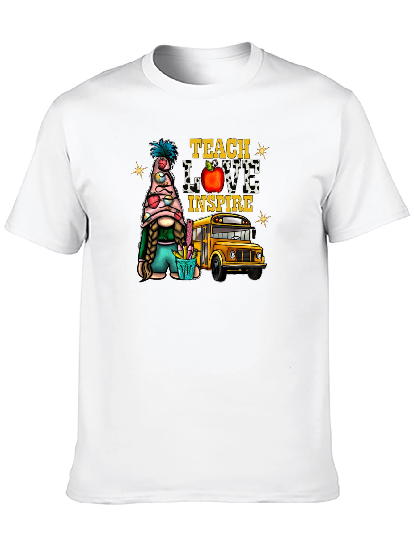 Teach Love Inspire Teacher Gnome T-Shirt